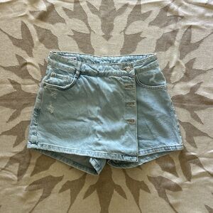 Zara Sky Blue Denim Skirt